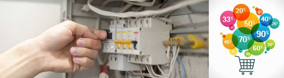 Objavte výhodné zľavy na elektroinštalačný materiál a svietidlá. Prezrite si aktuálne akcie a ušetrite na vašej budúcej objednávke. Kliknite teraz!